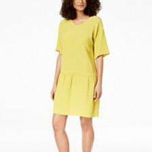 NWT Eileen Fisher drop waist tencel viscose crepe dress.